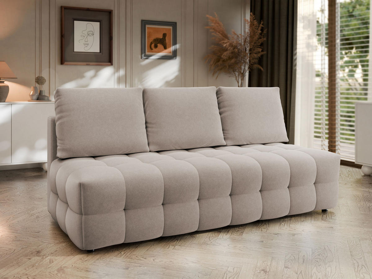 SCHLAFSOFA Sempre - Beige, Holz/Kunststoff (208/97/100cm) - MIRJAN24