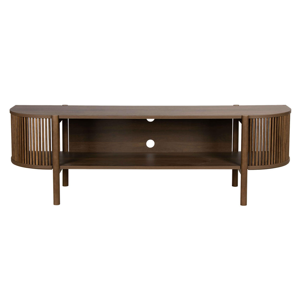 TV-SCHRANK 160 cm, dunkles Holz - Braun, Holz/Holzwerkstoff (160/50/40cm) - Oviala