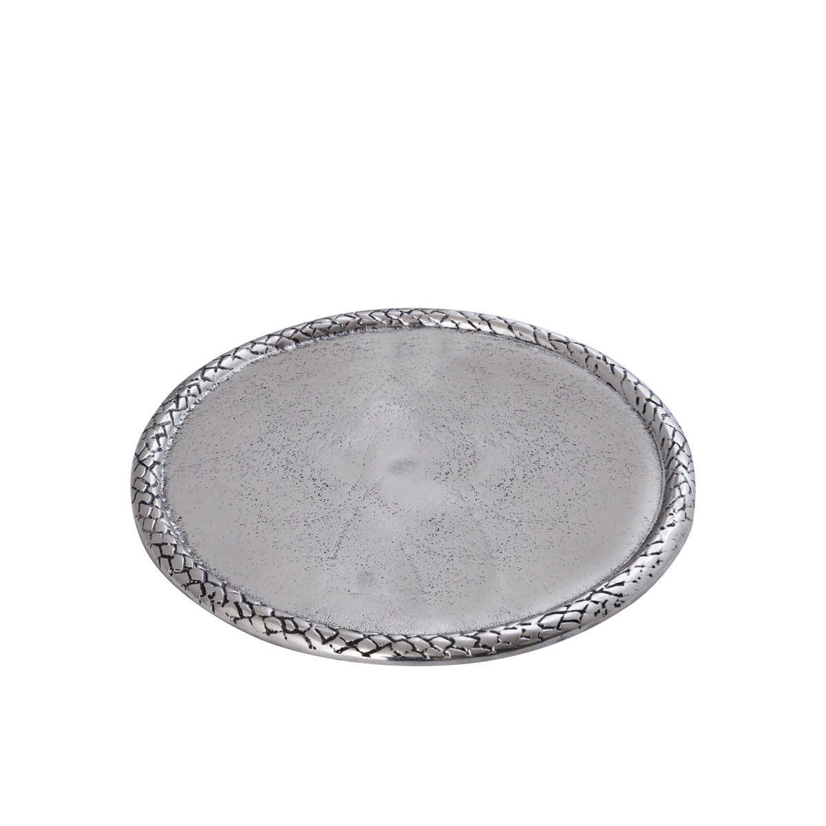 SCHALE Fahdi Silber 30/30/2.5cm - Silberfarben, Metall (2.5cm) - PTMD Collection