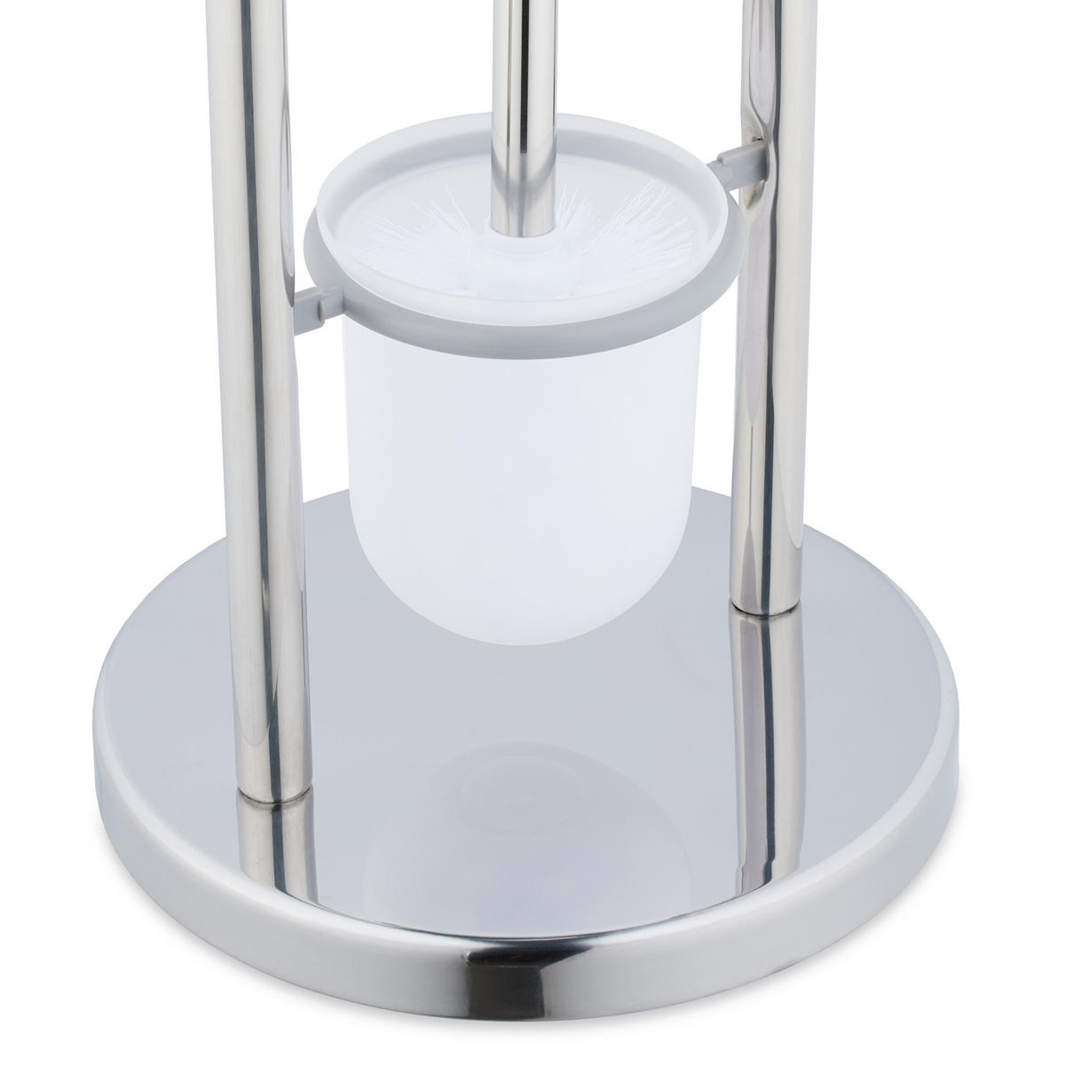 WC-GARNITUR - Silberfarben, Kunststoff/Textil (22/79/22cm) - Relaxdays