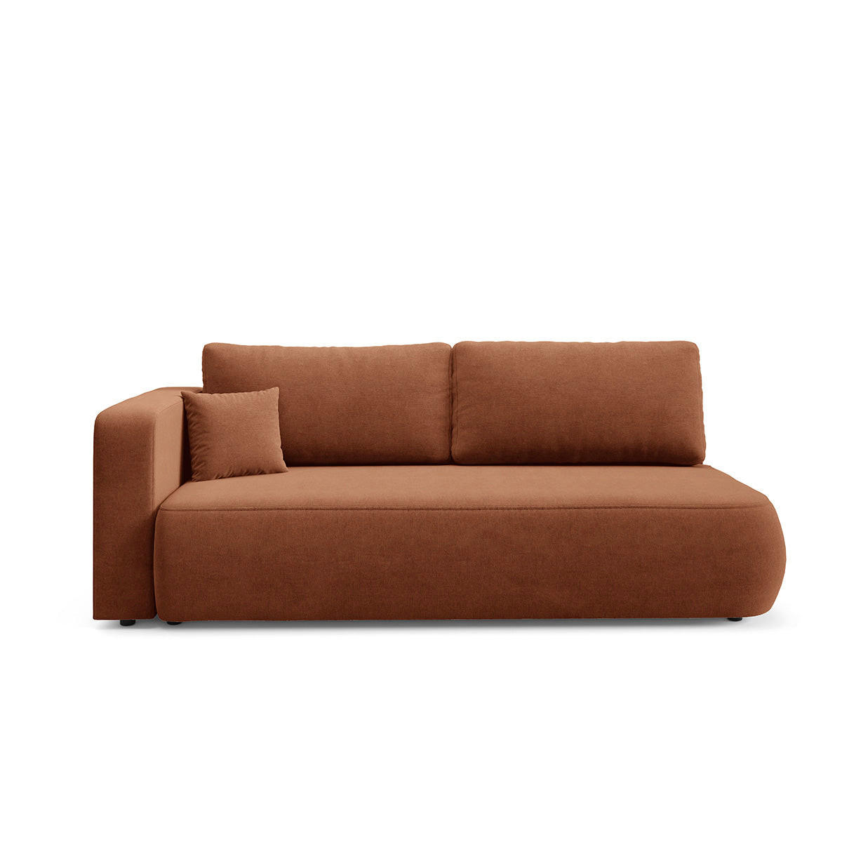 SOFA Antonio 3 Sitzplätze Terracotta - Orange, Holz (228/82/106cm) - Petits-meubles