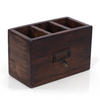 STIFTEHALTER-BOX Vintage 19 Mahagoni 02 hellbraun - Hellbraun, Holz (10/19/12cm) - DESIGN DELIGHTS