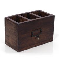 STIFTEHALTER-BOX Vintage 19 Mahagoni 02 hellbraun - Hellbraun, Holz (10/19/12cm) - DESIGN DELIGHTS