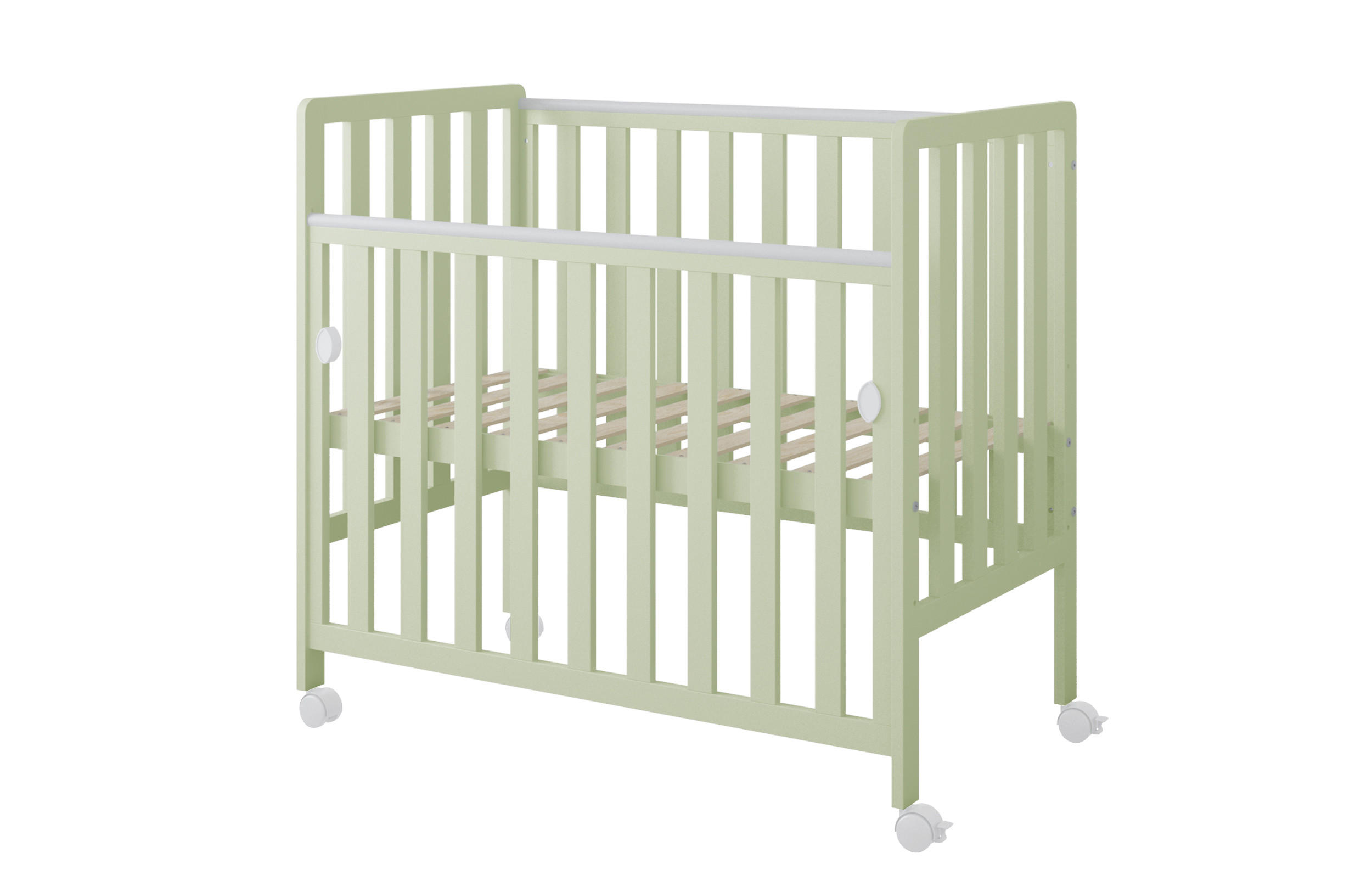 BEISTELLBETT Milo - Mintgrün, Holz (50/100cm) - kiki design