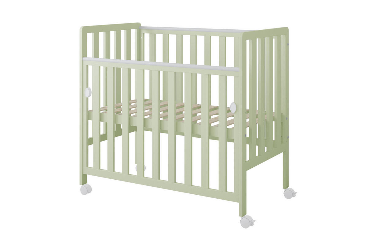BEISTELLBETT Milo - Mintgrün, Holz (50/100cm) - kiki design