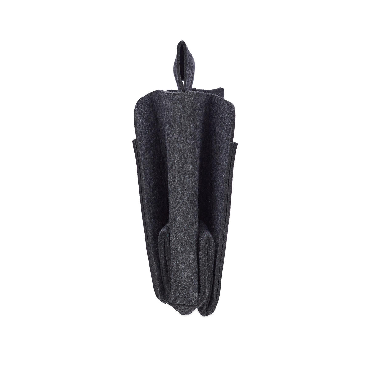 ZEITUNGSKORB - Anthrazit, Textil (32/22/29cm) - Relaxdays