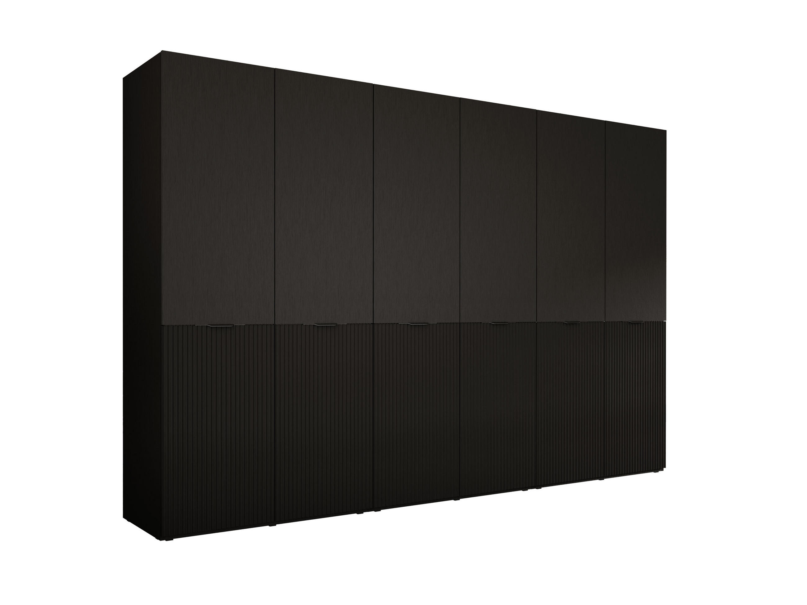 KLEIDERSCHRANK, Graphitschwarz, 300 x 200 x 51 cm - Graphitfarben, Holzwerkstoff (300/200/51cm) - 3XE LIVING