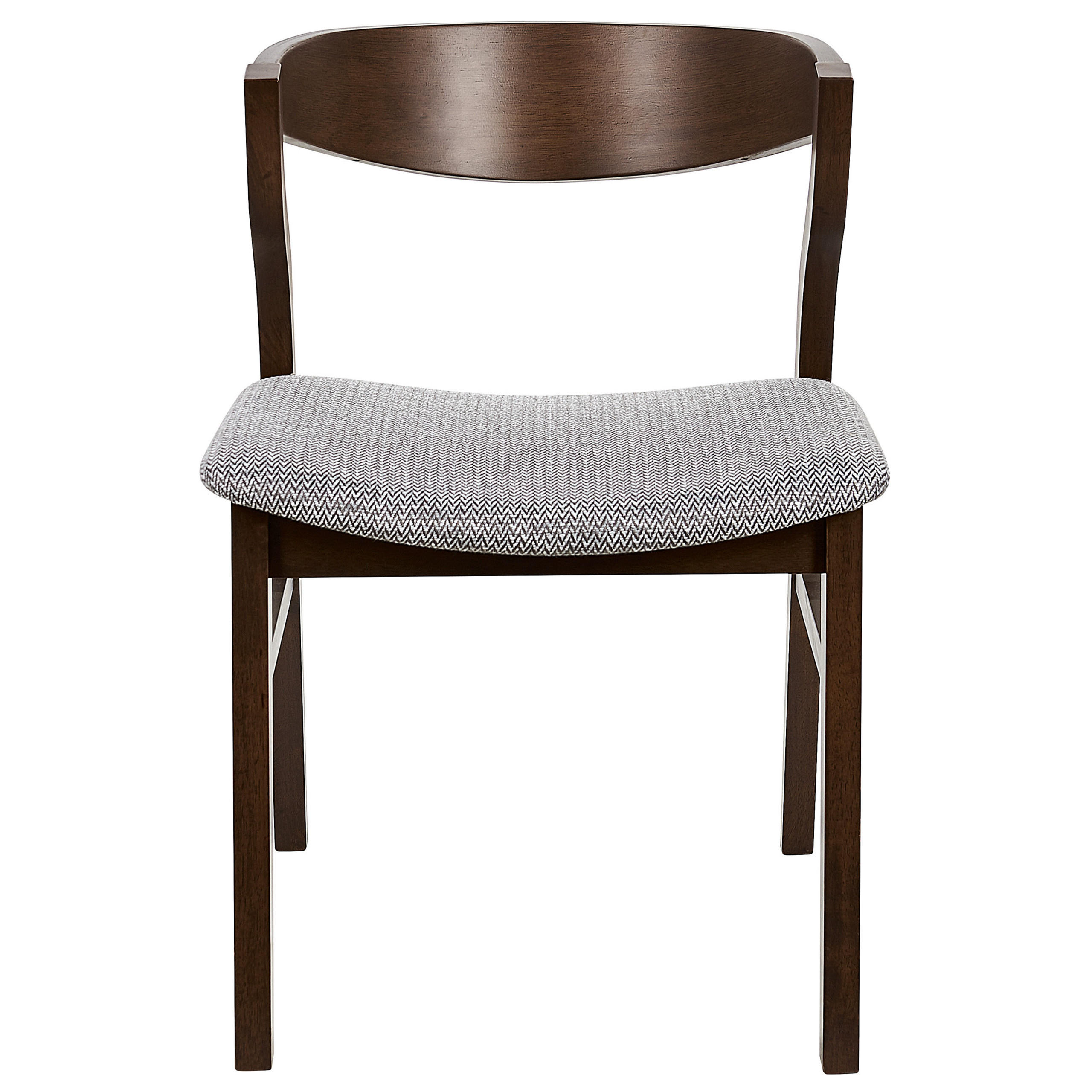 ESSZIMMERSTUHL 2er-Set Holzwerkstoff Dunkler Holzfarbton Maroa - Dunkelbraun, Holz/Textil (51/72/46cm) - Beliani