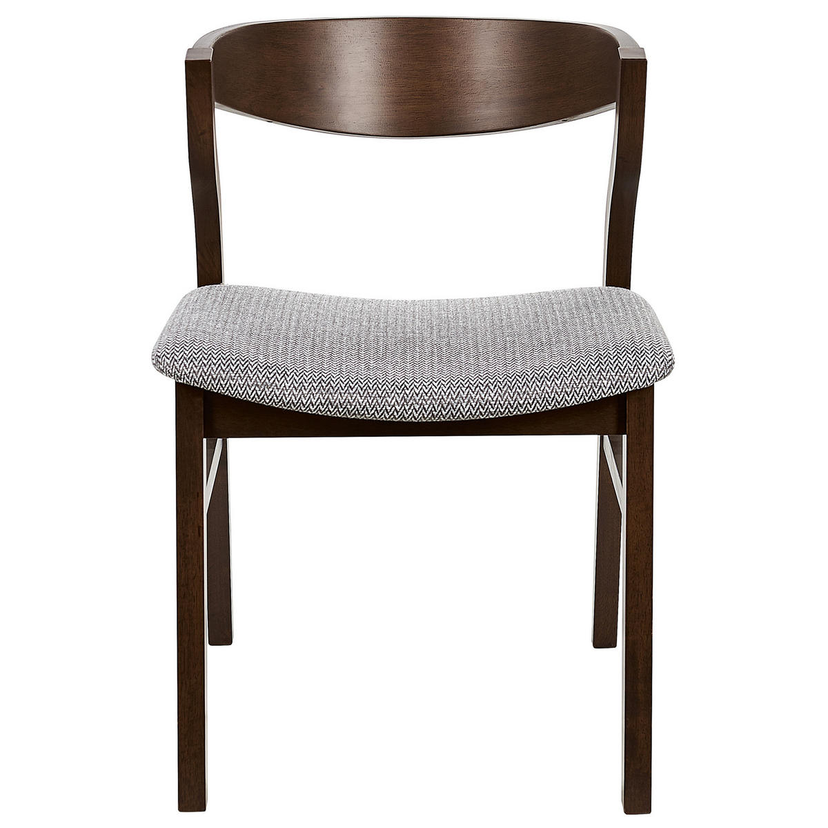 ESSZIMMERSTUHL 2er-Set Holzwerkstoff Dunkler Holzfarbton Maroa - Dunkelbraun, Holz/Textil (51/72/46cm) - Beliani