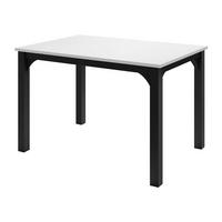 ESSTISCH Focus 120 - Schwarz/Weiß, Holzwerkstoff/Metall (80/120/76cm) - MIRJAN24