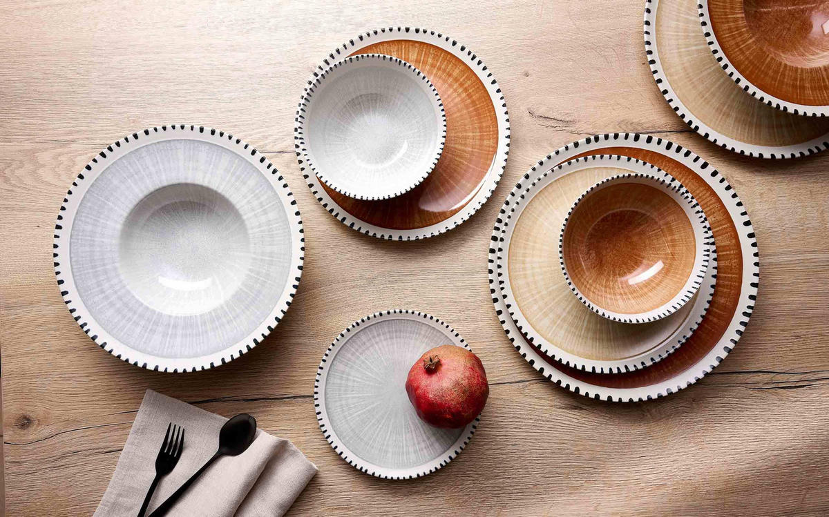 SUPPENTELLER Natura Creme ø 21 cm 6er Set - Creme, Keramik (21cm) - Ritzenhoff Breker