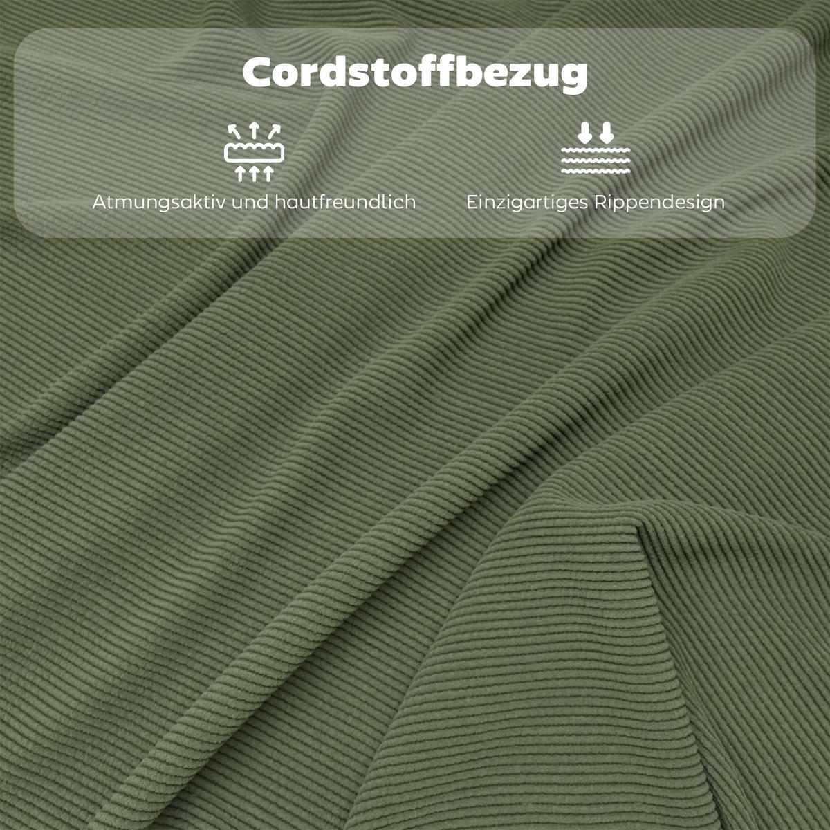 KLAPPSTUHL 4er Set Polyester Stahl Grün - Silberfarben/Grün, Textil/Metall (45/82/48.5cm) - HOMCOM