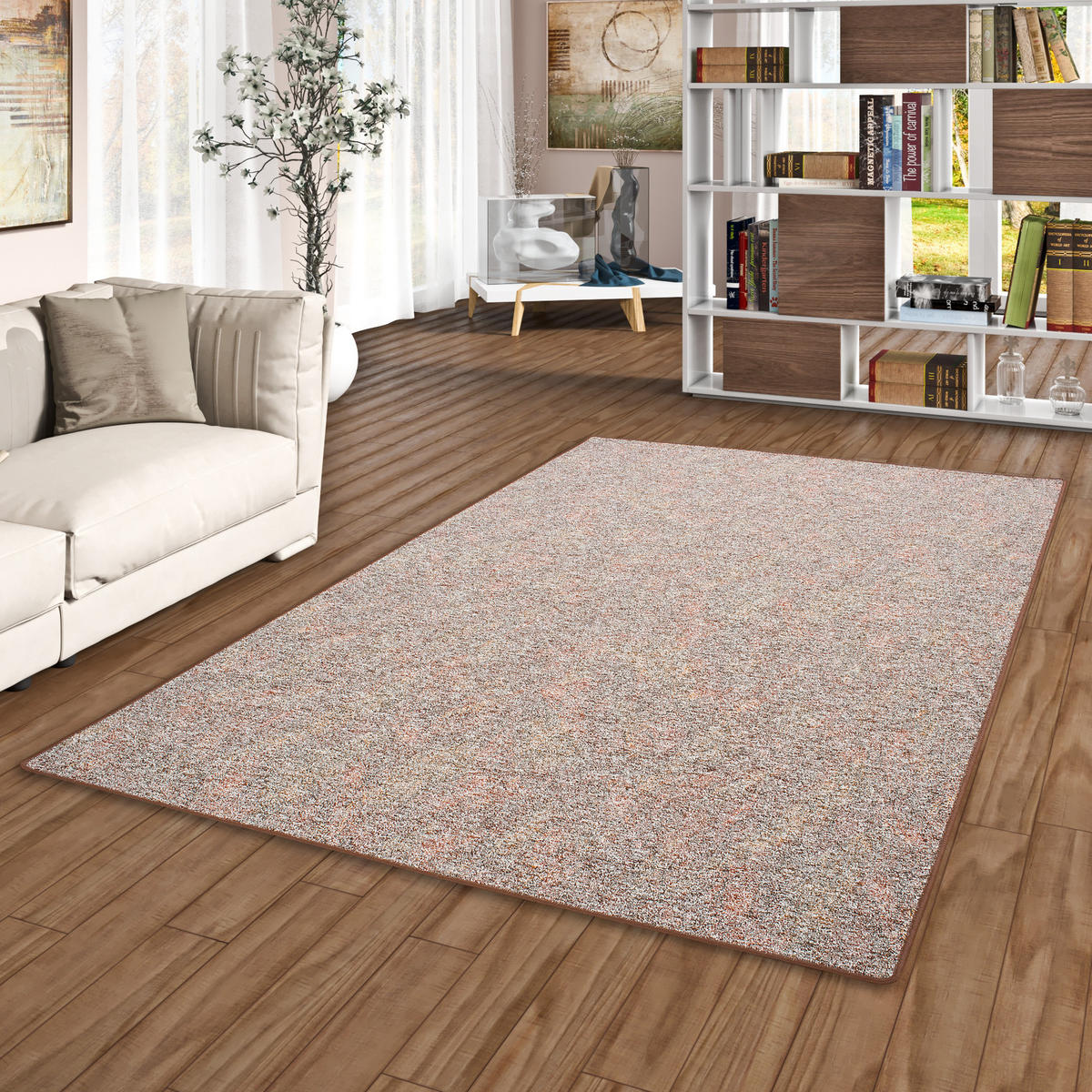 SCHLINGENTEPPICH MEMORY MELIERT - Braun, Textil (200/200cm) - Snapstyle