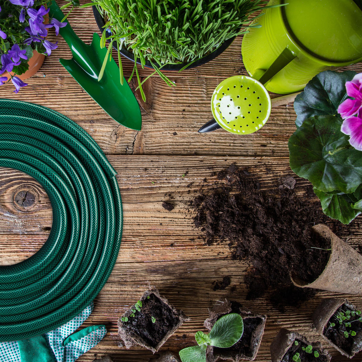 GARTENSCHLAUCH - Multicolor, Kunststoff (1.3cm) - Relaxdays