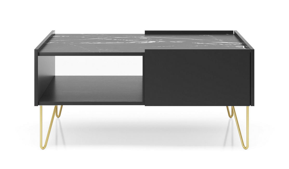 COUCHTISCH SCHWARZ - Schwarz, Holzwerkstoff (65/97/45cm) - FURNLUX