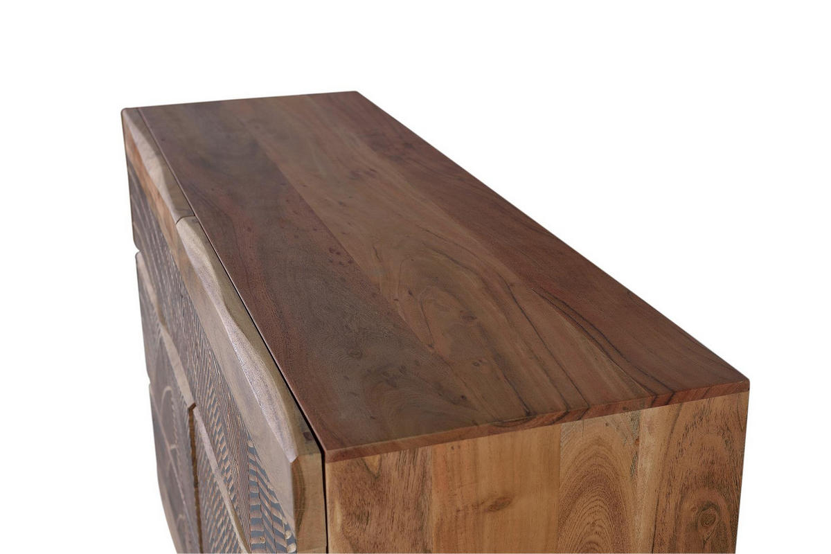 KOMMODE aus Akazienholz und Metallbeinen - Braun, Holz (125/86/40cm) - Giner y Colomer