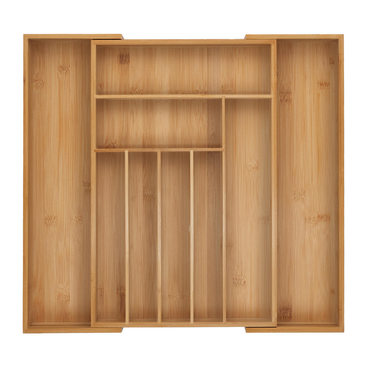 BESTECKKASTEN - Hellbraun, Holz/Kunststoff (50/5/47cm) - Relaxdays