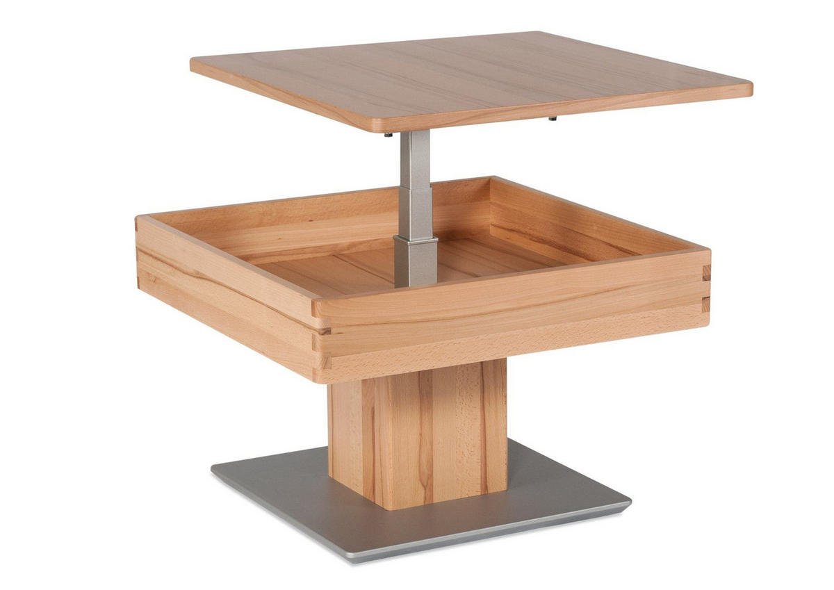 COUCHTISCH Celene 67x67x43 höhenverstellbar;diagonal verschiebbar Kernbuche - Kernbuche, Holz (67/67/43cm) - 58aufmkessel