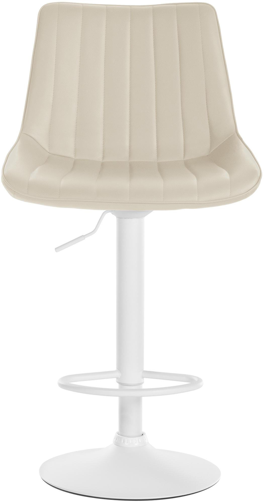 BARHOCKER 2er Set Lederlook creme - Creme, Textil/Metall (49.5/91/50cm) - CLP