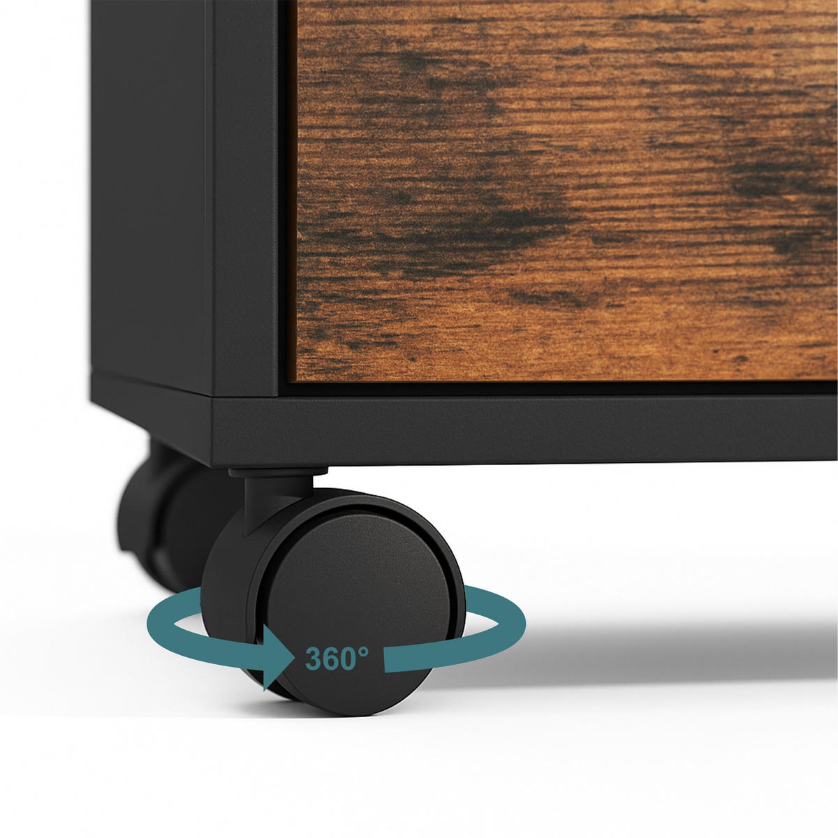 ROLLCONTAINER - Multicolor, Holzwerkstoff/Kunststoff (90/70/35cm) - Relaxdays