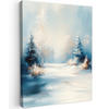 LEINWANDBILD Wald - Winter - Natur - Abstrakt - Schnee Room Decor 30x40 cm - Weiß, Textil (30/40cm) - MuchoWow
