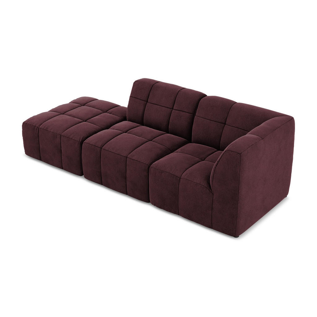 Thumbnail - Makamii Ecksofa, Weinrot, Textil, Holzwerkstoff, 3-Sitzer, 240x90 cm, Hergestellt in Europa, Oeko-Tex®, Wohnzimmer, Sofa...