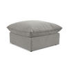 POUF Samt Stoff Grau - Schwarz/Grau, Holzwerkstoff/Kunststoff (75/45/75cm) - Makamii