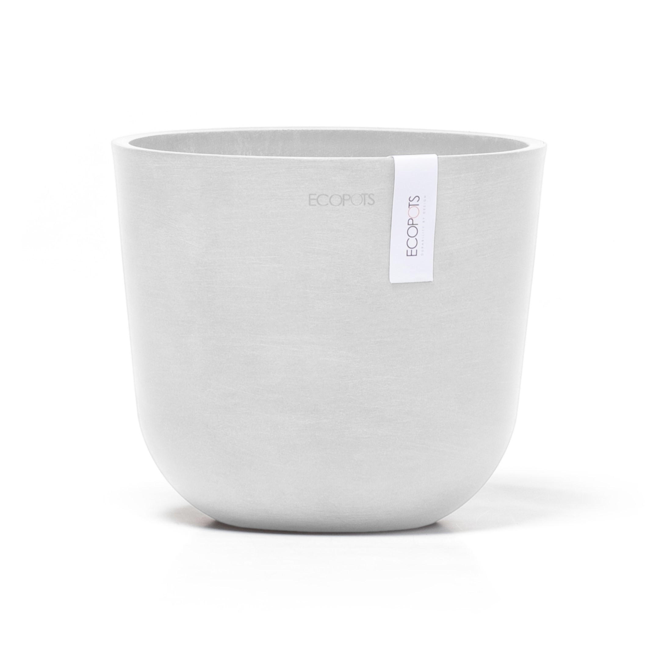 Ecopots Blumentopf Weiß 16.5 cm