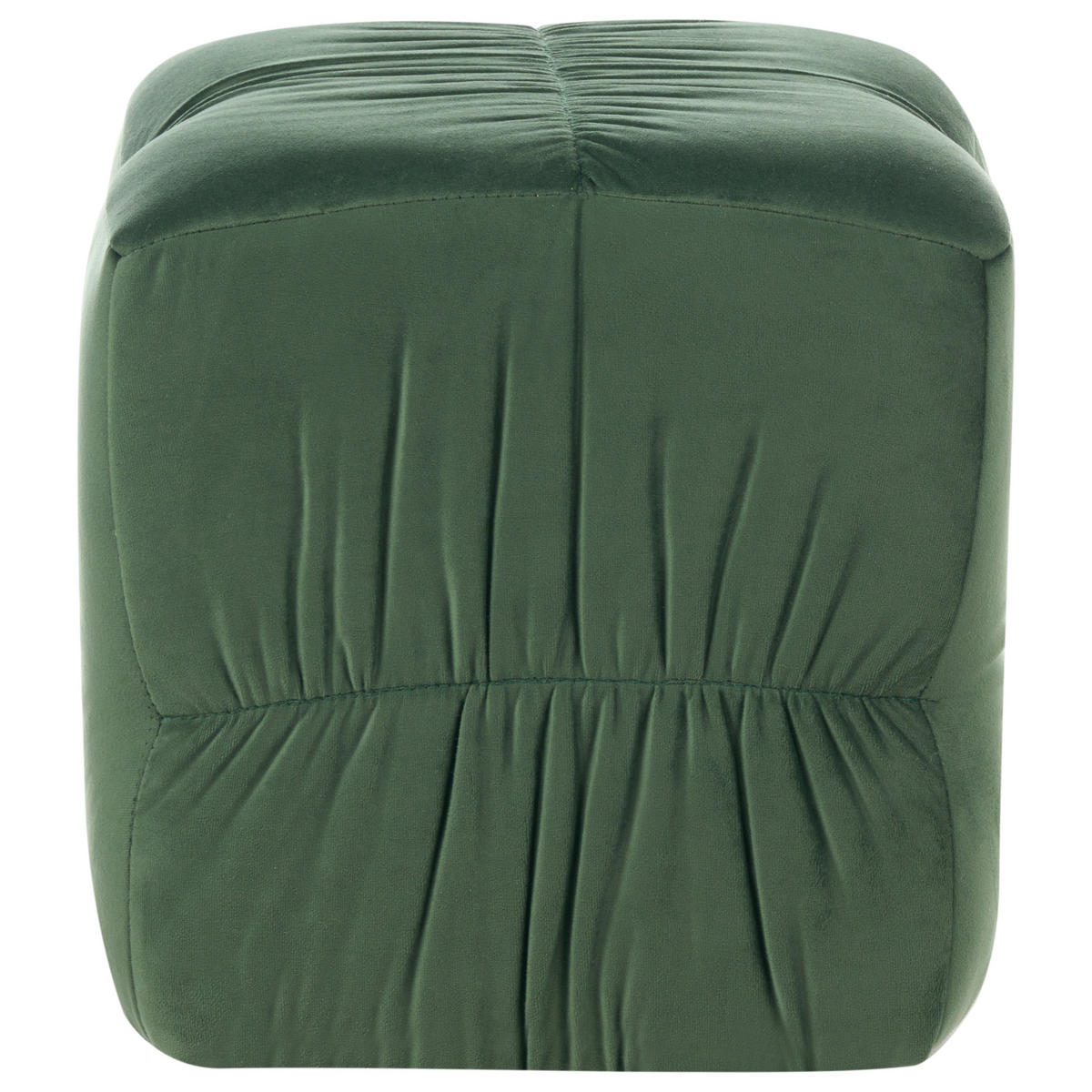 POUF Samtstoff Dunkelgrün Turley - Grün, Textil (57/38/57cm) - Beliani