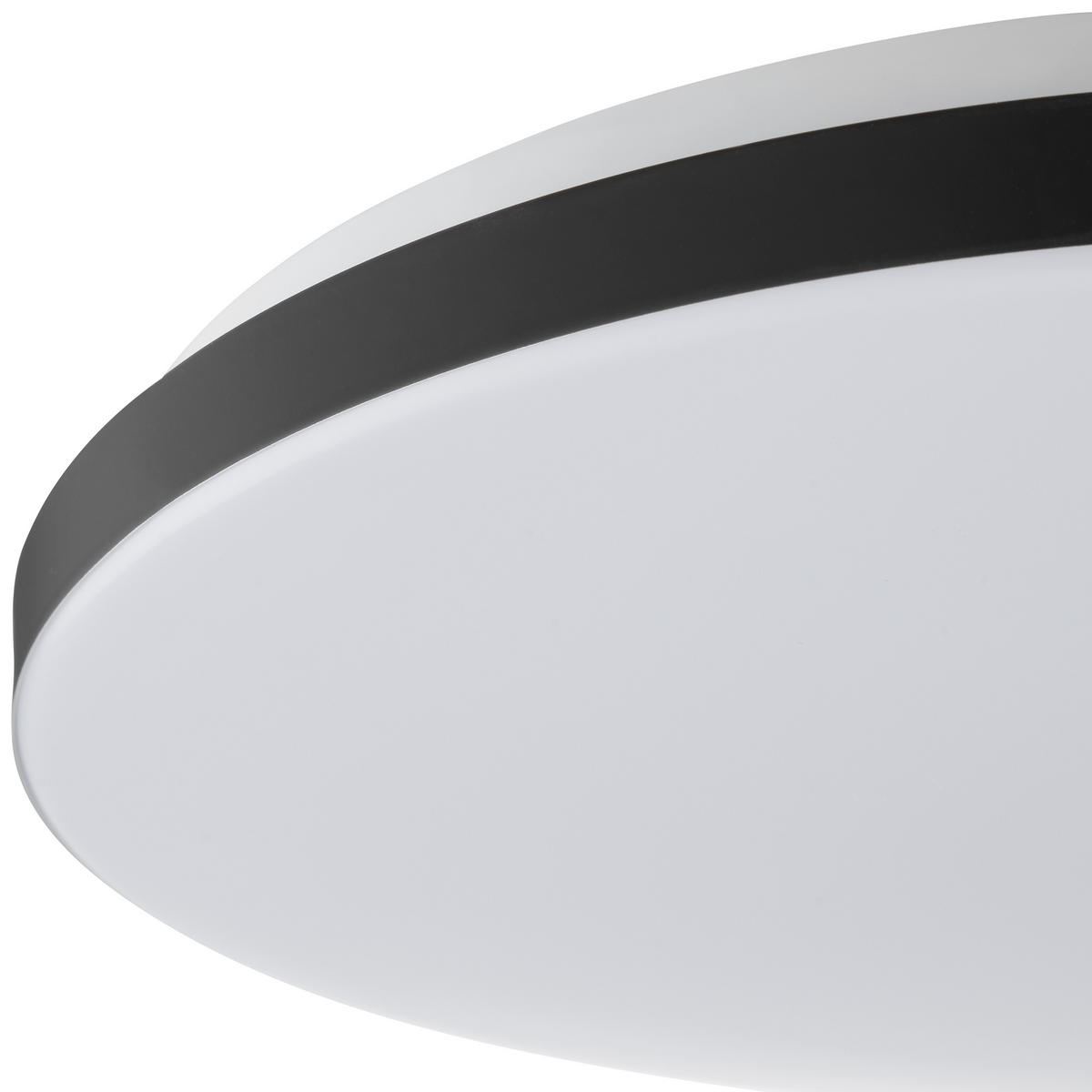 LED DECKENLEUCHTE Livio Weiß/Schwarz 38,5/38,5/6 cm - Multicolor, Metall (38.5/38.5/6cm) - Brilliant