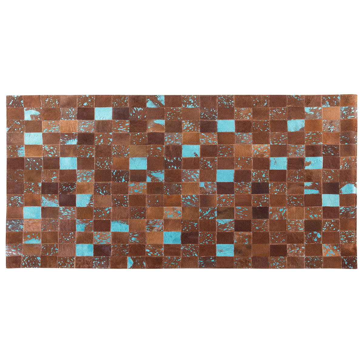 PATCHWORK-TEPPICH Aliaga 150/80 cm - Braun, Fell (80/150cm) - Beliani