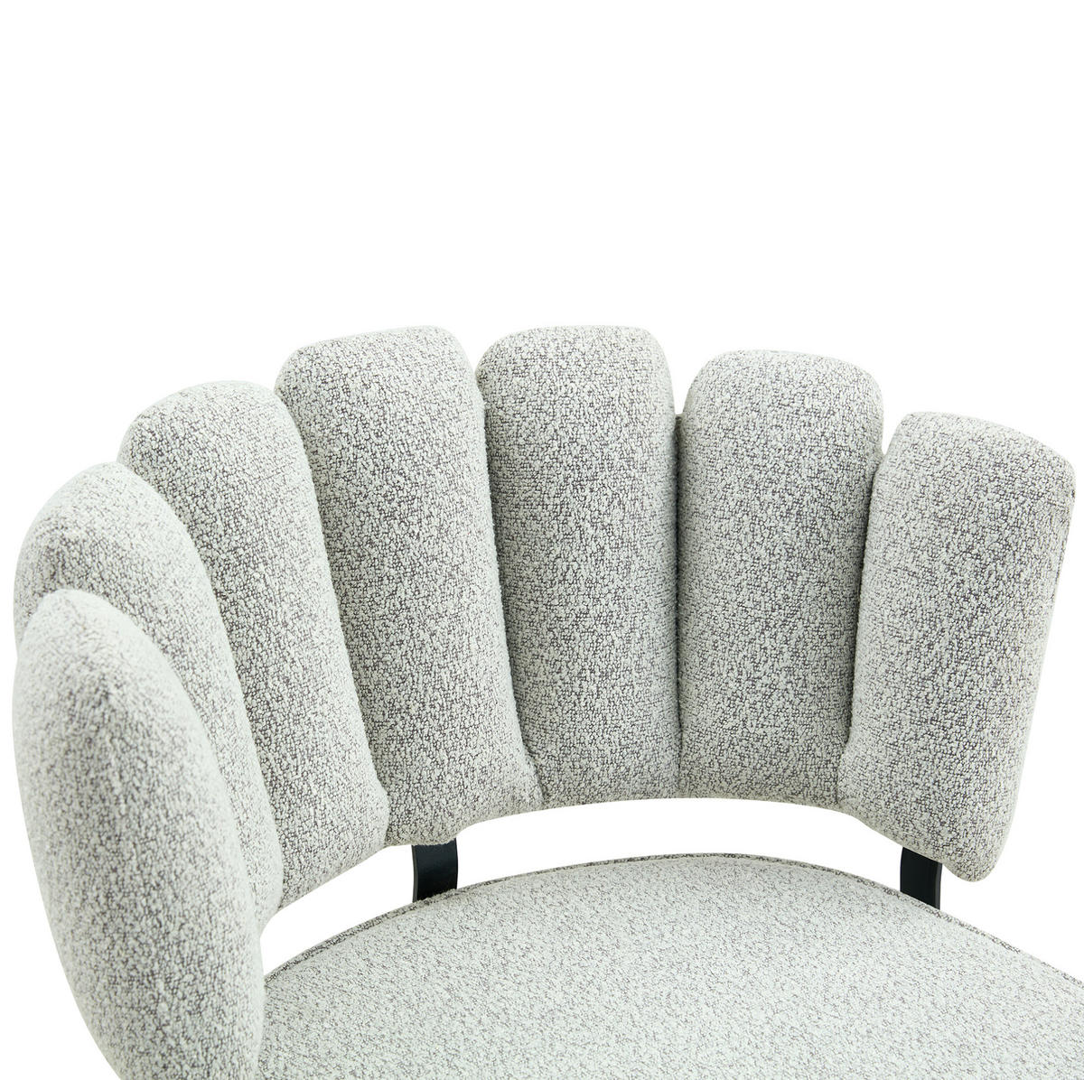 STUHL 2er-Set mit Samtbezug Hellgrau Schwarz - Schwarz, Metall (48/80/60cm) - Meubliv