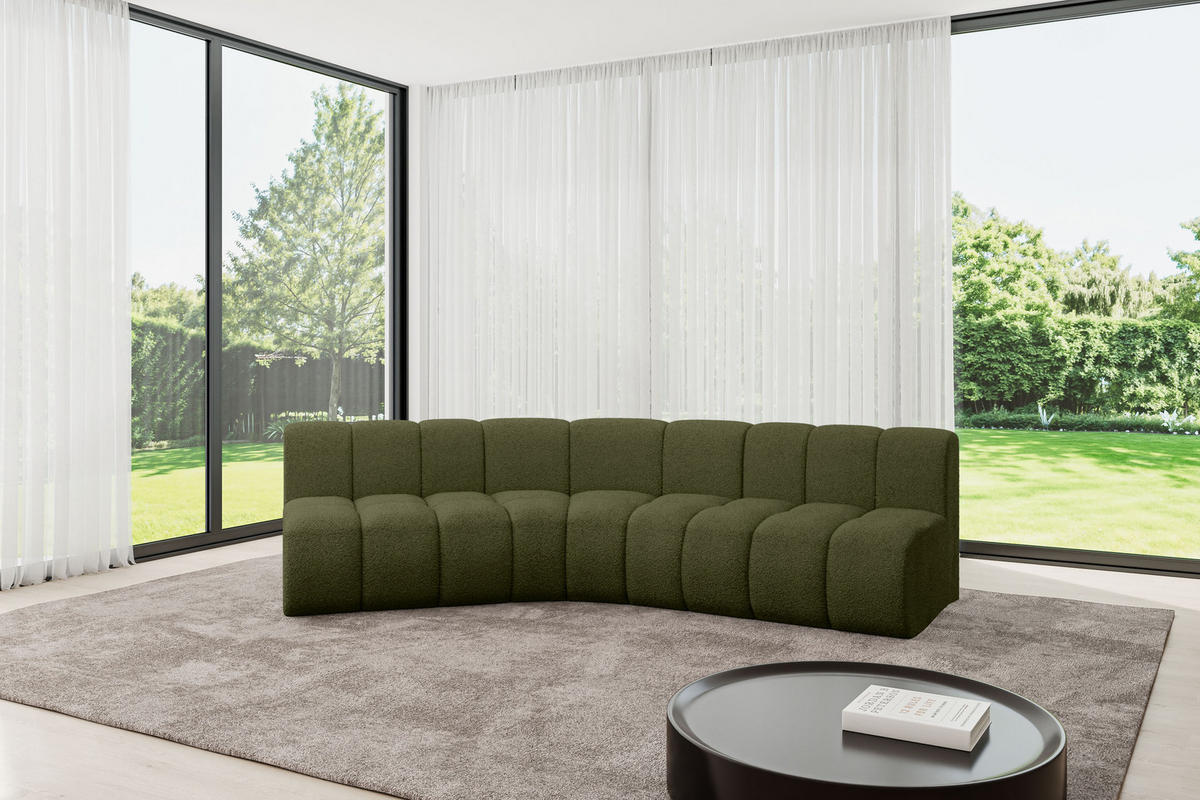 ECKSOFA modulares Sofa Montra-L1 - 290x174x70 cm Grün - Grün, Holzwerkstoff/Textil (290/174cm) - ALTDECOR
