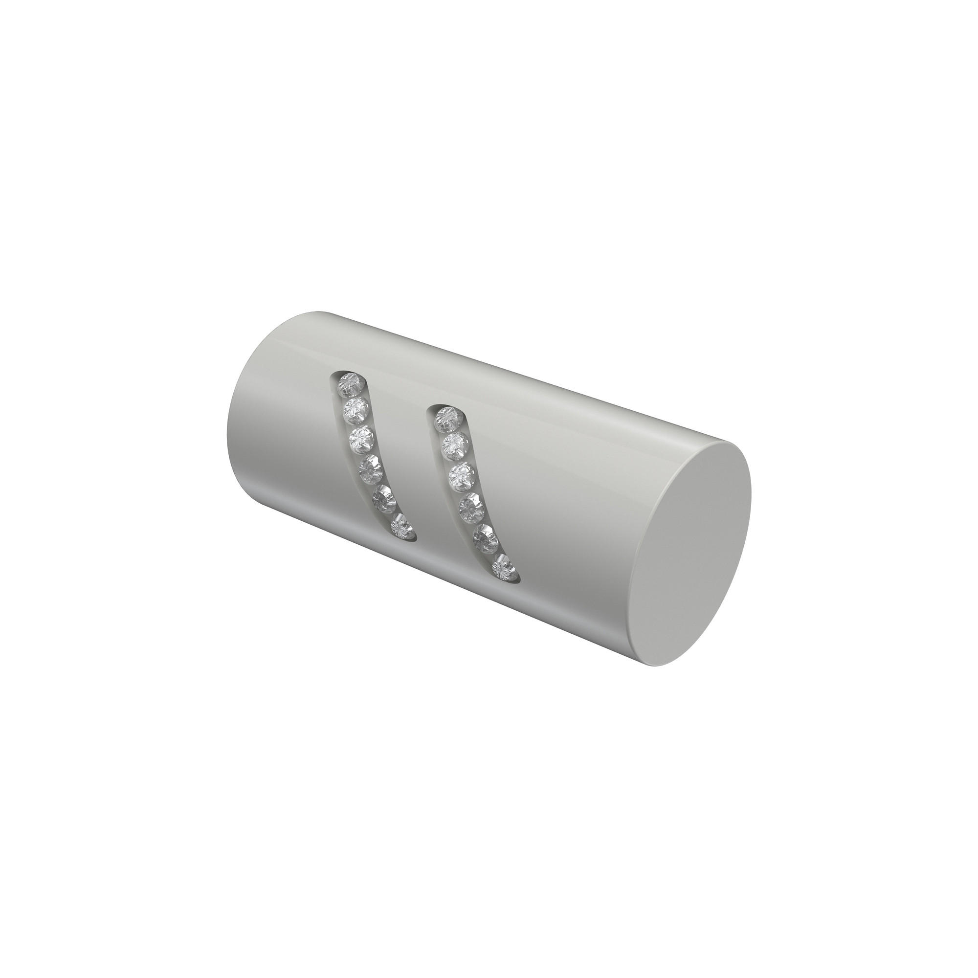 ENDSTÜCKE FÜR GARDINENSTANGEN 20 mm Ø, Zoena Weiß, Packung 2 Stück - Weiß, Metall (5.5/2.5/2.5cm) - INTERDECO