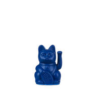 WINKEKATZE Lucky Cat Mini Maneki Neko, Kunststoff, Dunkelblau, 9.8 cm - Blau, Kunststoff (6.7/9.8/5.2cm) - Donkey Products