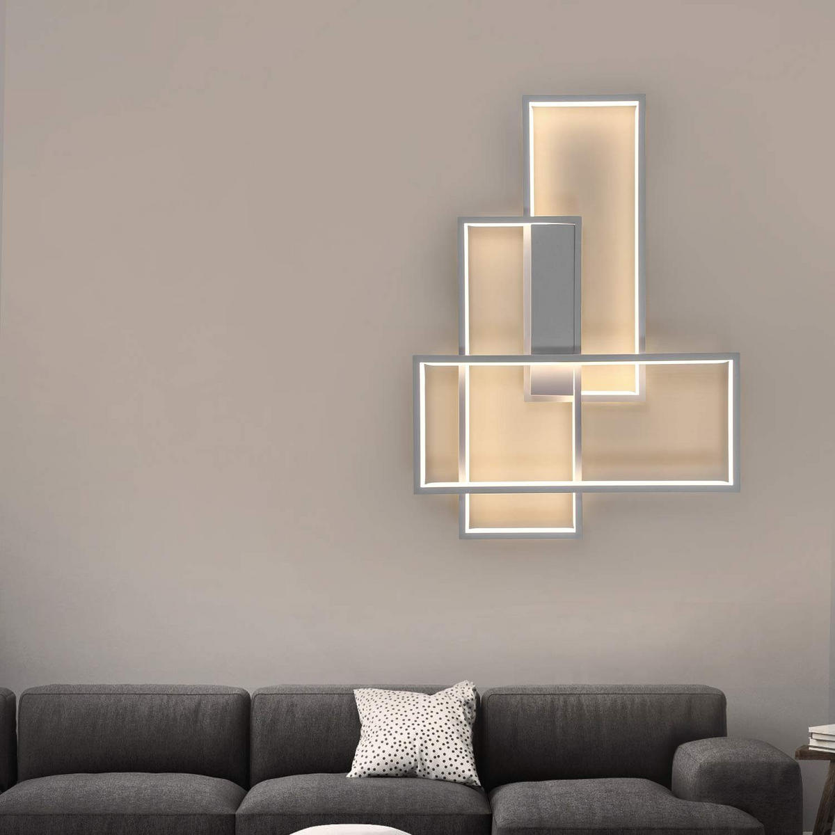 LED-DECKENLEUCHTE Sylvanas 65/47/7.5cm - Weiß, Metall (65/47/7.5cm) - ZMH