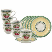 ESPRESSOTASSEN MIT UNTERTASSEN French Garden Fleurence bunt 80 ml 6er Set - Multicolor, Keramik (0.08L) - Villeroy & Boch