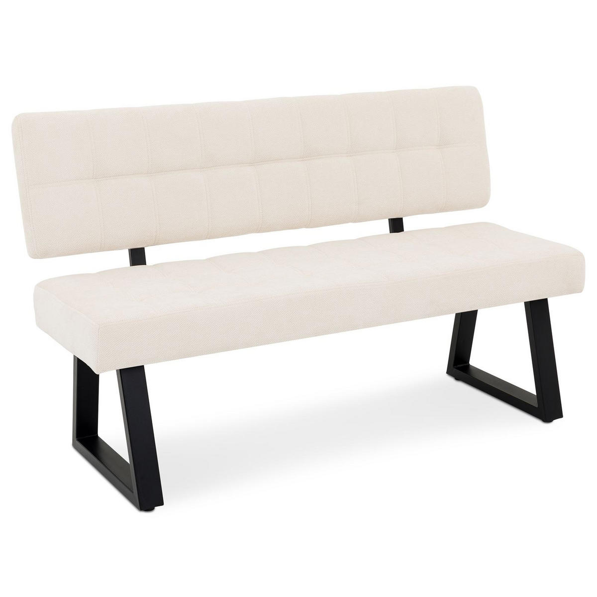 ESSZIMMERBANK KLUPA cremeweiß - Creme, Metall (140/88/60cm) - IDIMEX