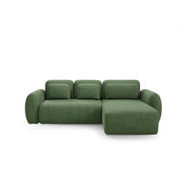 ECKSOFA Carmela 3 Sitzplätze Grün - Grün, Holz (304/190cm) - Petits-meubles