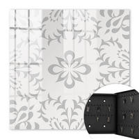 SCHLÜSSELBOX Schwarz 30x30 cm- Türöffnung nach rechts - Elegante Symmetrie - Grau, Metall (30/30/5cm) - TULUP