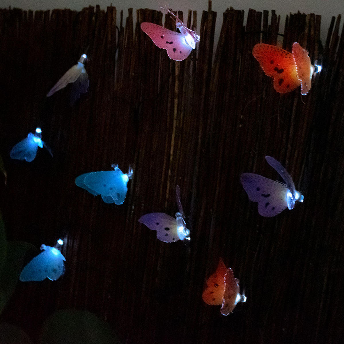 LED LICHTERKETTE Bunt Spritzwassergeschützt - Multicolor, Textil (268/5/5cm)