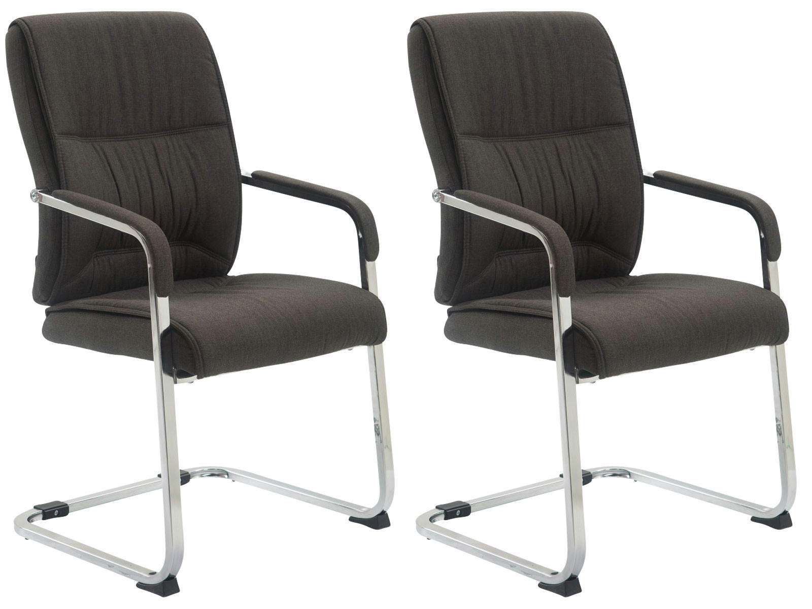 SCHWINGSTUHL 2er Set Stoff dunkelgrau - Dunkelgrau, Textil/Metall (58/102/65cm) - CLP