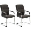 SCHWINGSTUHL 2er Set Stoff dunkelgrau - Dunkelgrau, Textil/Metall (58/102/65cm) - CLP