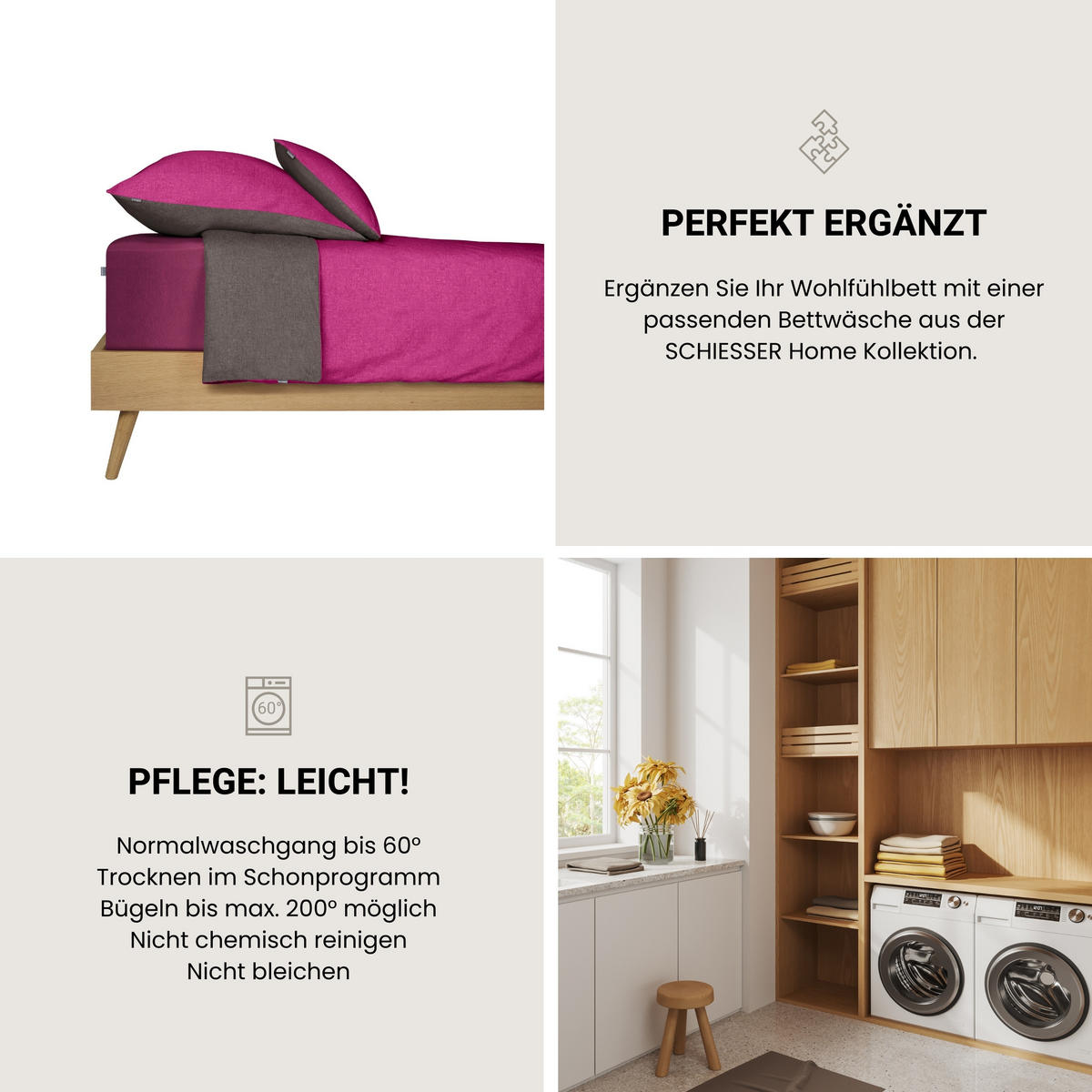 SPANNBETTLAKEN Elli - 97/3 - 100 x 200 cm - Beere - Beere, Textil (100/200cm) - SCHIESSER