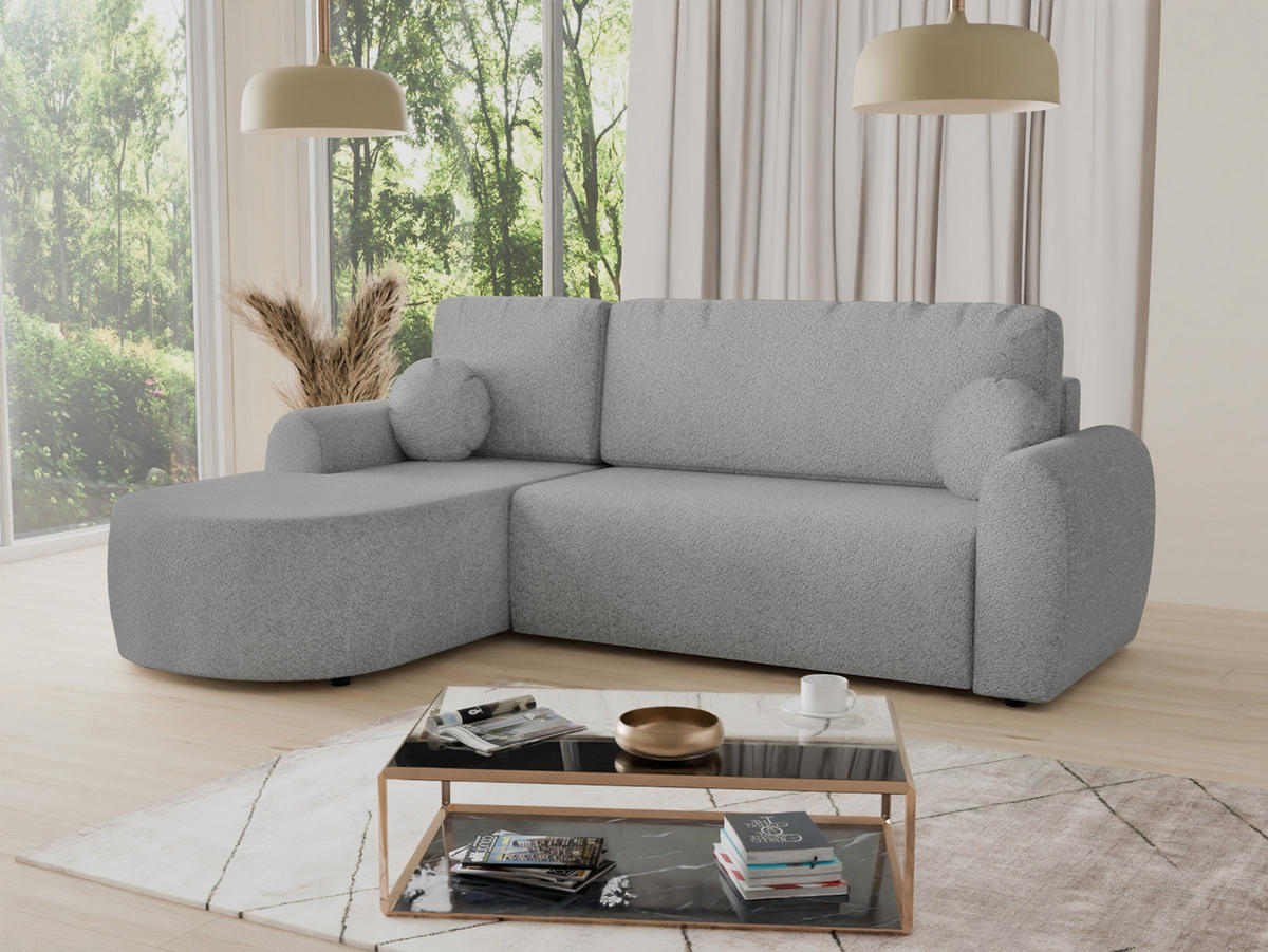ECKSOFA Jazz, Seite: Links - Grau, Holz/Textil (240/160cm) - Sofnet