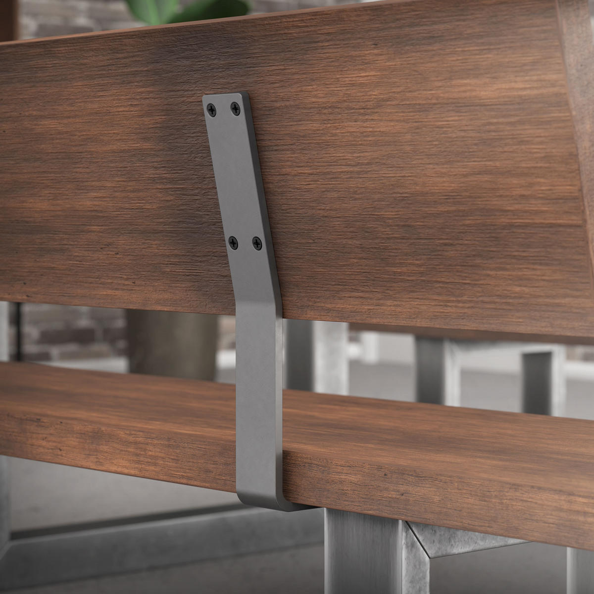 RÜCKENLEHNENHALTERUNG - Grau, Metall (5/34.5/10cm) - ML-DESIGN