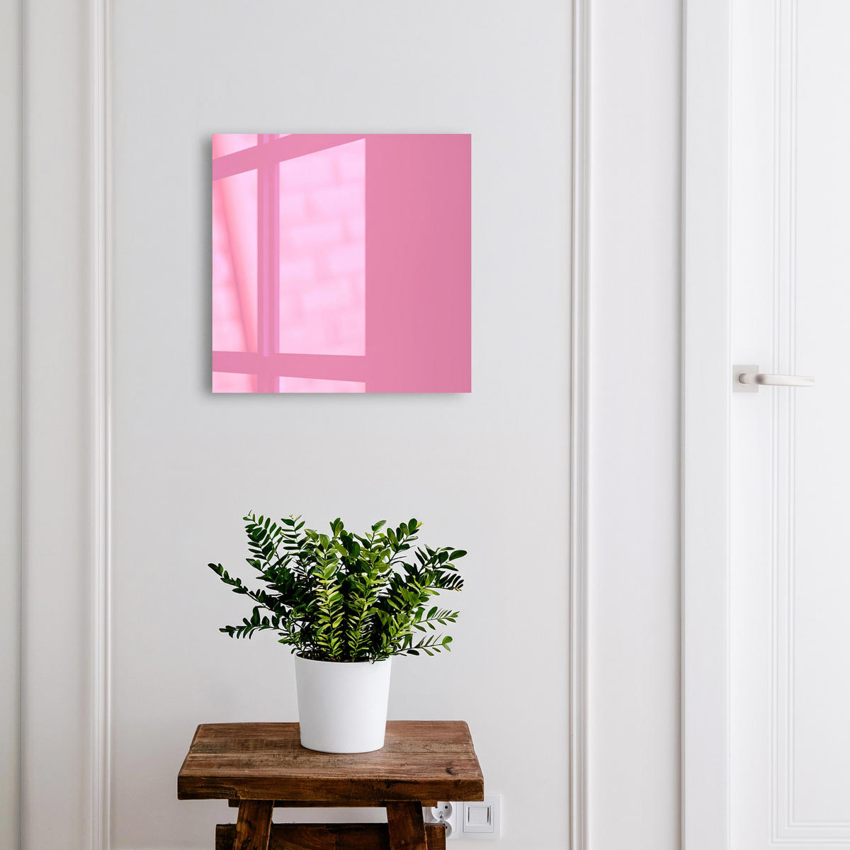 SCHLÜSSELBOX Schwarz 30x30 cm- Türöffnung nach rechts - Kühles Rosa - Pink, Metall (30/30/5cm) - TULUP