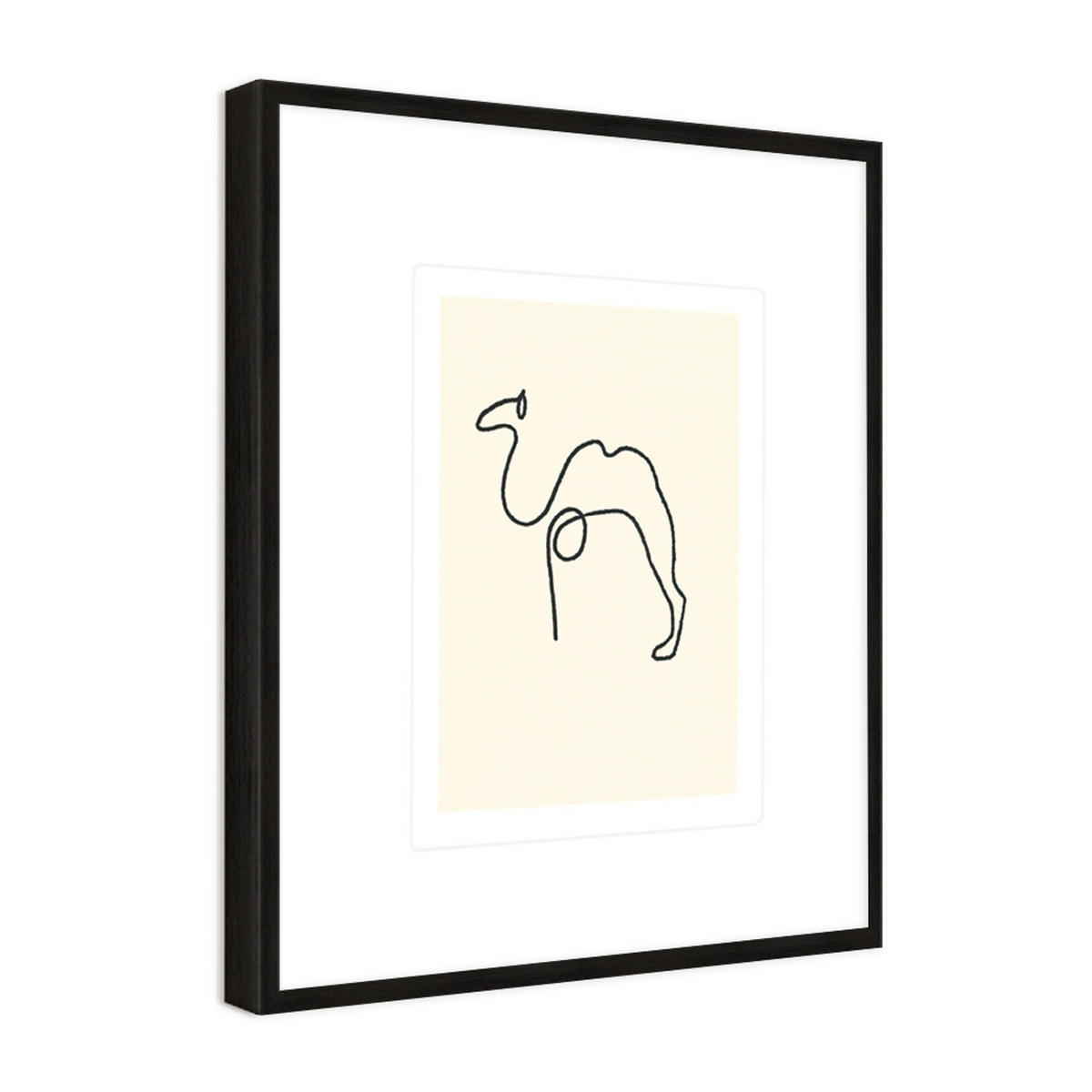 BILD gerahmt 53x63 cm Pablo Picasso „Kamel“ - Weiß, Holz (53/63cm) - artissimo