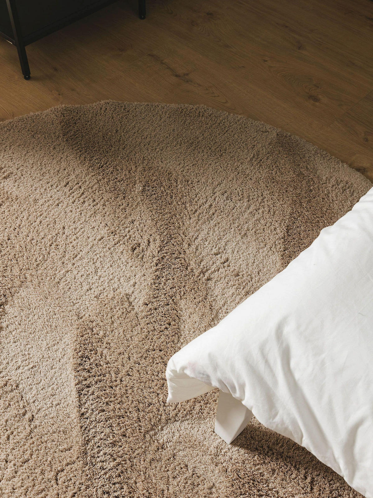 HOCHFLORTEPPICH rund Soda Beige ø 200 cm rund - Beige, Textil (200/200cm) - benuta Nest
