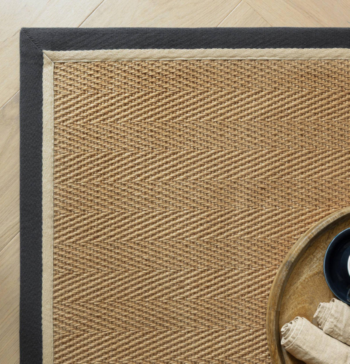 TEPPICH modern Wohn-/Schlafzimmer Naturfaser DORO Grau 45x75 cm - Grau, Naturmaterialien (45/75cm) - Novatrend